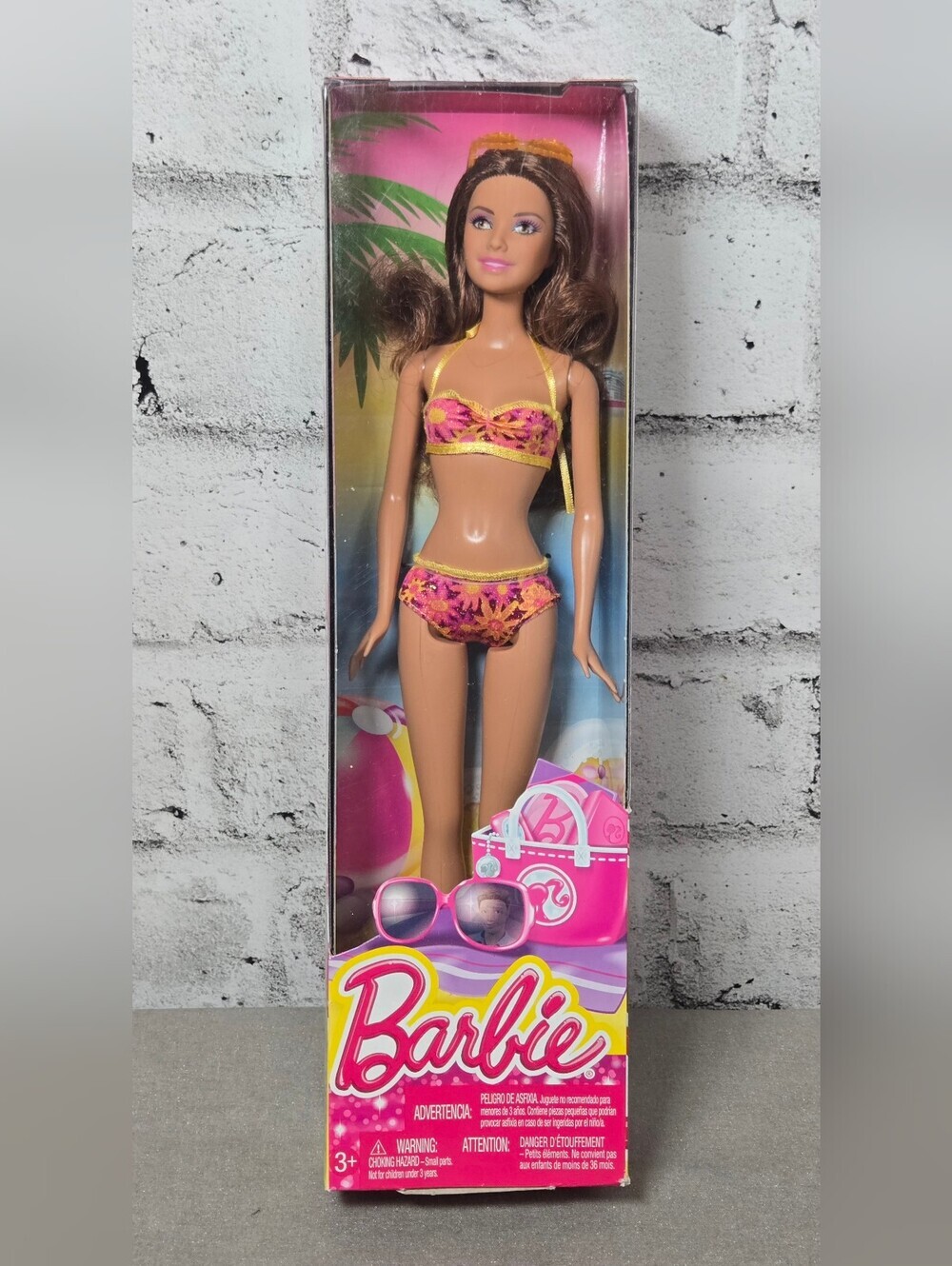2013 Mattel Barbie Beach Teresa Brunette Bikini Doll New In Box